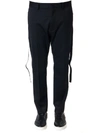 DSQUARED2 BLACK STRETCH WOOL TROUSERS,10798631