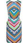 MILLY MILLY WOMAN COCO PRINTED FAILLE MINI DRESS MULTICOLOR,3074457345620012332