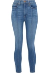 ALICE AND OLIVIA ALICE + OLIVIA WOMAN GOOD CROPPED HIGH-RISE SKINNY JEANS MID DENIM,3074457345619699790