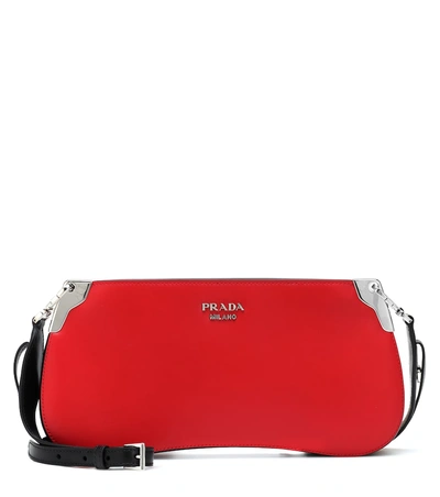 Prada Sidonie Leather Crossbody Bag In Red