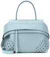 TOD'S WAVE SMALL LEATHER TOTE,P00372298