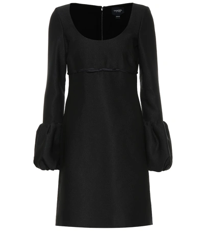 Giambattista Valli Scoop-neck Bubble-cuff Crepe Mini Dress In Black