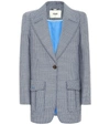 FENDI Wool and silk-blend blazer,P00357127