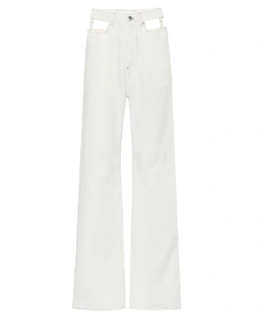 Maison Margiela High-rise Wide-leg Jeans In White