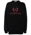 BALENCIAGA EMBROIDERED WOOL-BLEND SWEATER,P00366535