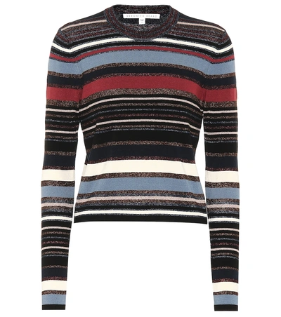 Veronica Beard Palmas Striped Metallic Sweater In Multicoloured