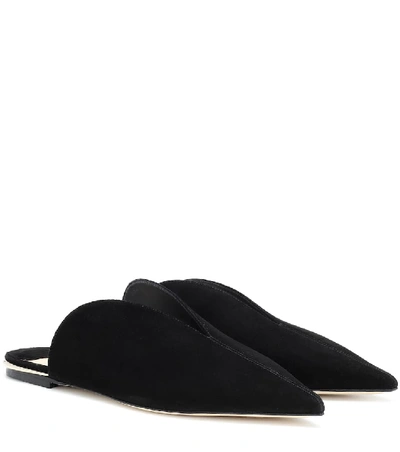 Jimmy Choo Tahla Suede Backless Loafers In Raspberry