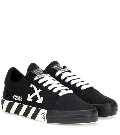 Off-white Black Striped Vulcanized Sneakers