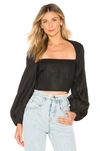 MARA HOFFMAN MARA HOFFMAN MOON TOP IN BLACK.,MARA-WS83