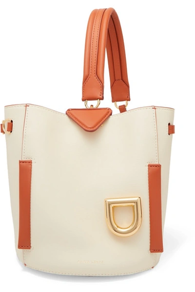 Danse Lente Josh Smooth And Textured-leather Bucket Bag In White