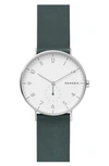 SKAGEN AAREN LEATHER STRAP WATCH, 40MM,SKW6465