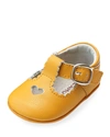 L'AMOUR SHOES GIRL'S ROSALE HEART CUTOUT LEATHER MARY JANE CRIB SHOES, BABY,PROD144890073