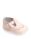L'AMOUR SHOES GIRL'S BIRDIE LEATHER T-STRAP BROGUE MARY JANE, BABY,PROD144890130