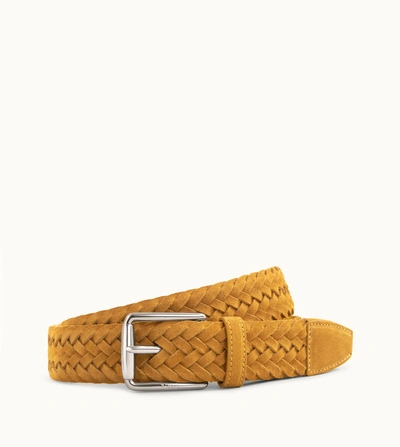 Tod's Belt In Suede In Yellow