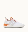 Tod's No_code_02 In High Tech Fabric In Orange,white