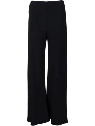 The Row High Waisted Palazzo Trousers In Black