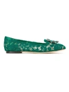 DOLCE & GABBANA VALLY TAORMINA LACE BALLERINA SHOES