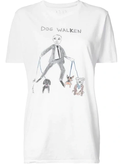 Unfortunate Portrait 'dog Walken' T-shirt In White