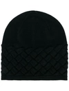 BOTTEGA VENETA BOTTEGA VENETA INTRECCIATO BEANIE - BLACK