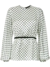 ANDREA MARQUES PRINTED BELL SLEEVES BLOUSE