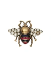 GUCCI BEE BROOCH WITH CRYSTALS AND PEARLS