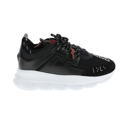 Versace Chain Reaction Sneakers In Black