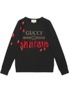 GUCCI SPIRITISMO GUCCI LOGO COTTON SWEATSHIRT