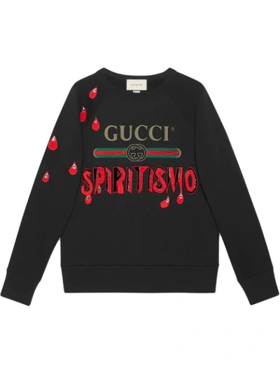 Gucci Logo Sweatshirt With Spiritismo In Multi