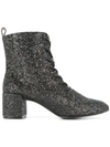 Macgraw Stardust Glitter Ankle Boots In Black