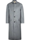 MACKINTOSH GREY BONDED WOOL DÉCORTIQUÉ BACK COAT