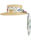 GUCCI PAPIER HAT WITH NEW FLORA RIBBON