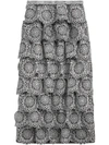BURBERRY BURBERRY TIERED SILICONE LACE SKIRT - GREY