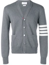 Thom Browne 4-bar Milano Stitch Cardigan In Grey