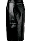 GIVENCHY HIGH RISE LEATHER MIDI SKIRT