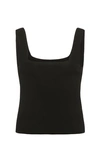 Vince Stretch-knit Tank In Black