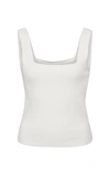 Vince Stretch-knit Tank  In White