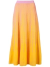 DEREK LAM 10 CROSBY DEREK LAM 10 CROSBY 条纹针织半身裙 - 黄色