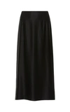 Vince Women's Silk-satin Midi Skirt In Black