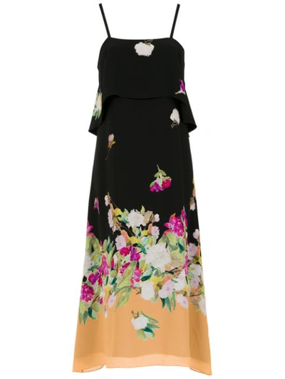 Andrea Marques Silk Lenço Dress In Black