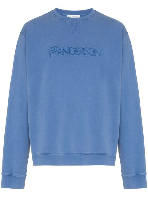Jw Anderson China Blue Jwa Logo Embroidery Sweatshirt In 836 China Blue ...
