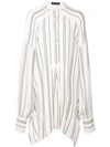 PROENZA SCHOULER PROENZA SCHOULER 绉纱条纹衬衫 - 白色
