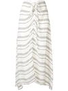 PROENZA SCHOULER PROENZA SCHOULER 绉纱条纹半身裙 - 白色