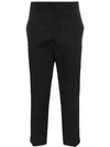 RICK OWENS RIP STOP CROPPED TROUSERS