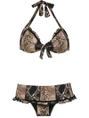 Amir Slama Printed Bikini Set In Black