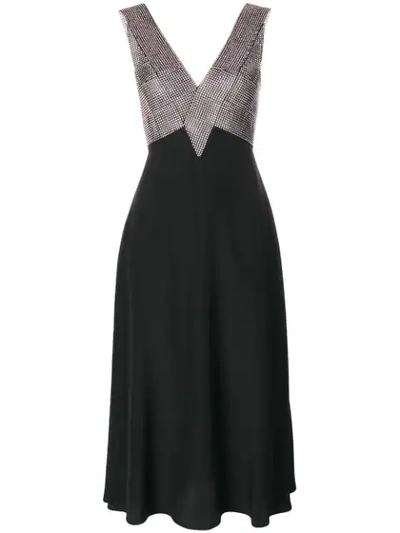 Christopher Kane Crystal-embellished Crepe Midi Dress In Black