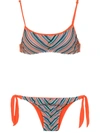 AMIR SLAMA PRINTED BIKINI TOP