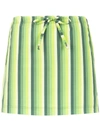 Amir Slama Striped Swimsuit In Green