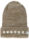 0711 ISOLA BUTTON-EMBELLISHED BEANIE