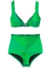 Amir Slama Printed Bikini Set In Green