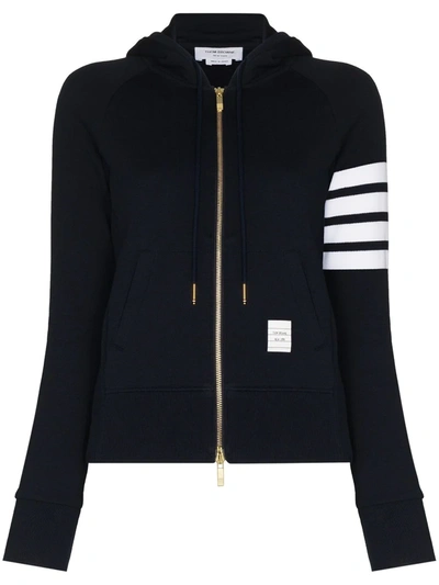 Thom Browne 4-bar Stripe Hoodie In Navy